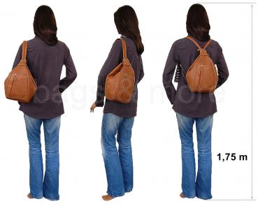 Leder Damen Rucksack Matchsack 5555