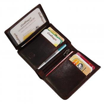 ELIAUK Brieftasche Kreditkartenetui mit Scheinfach aus Leder für